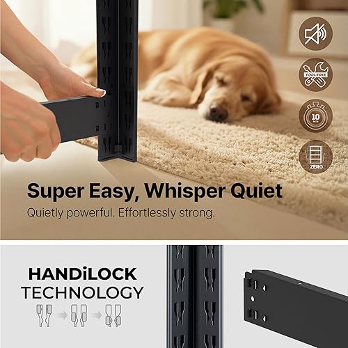 Miniatura 6 de HOMEDANT House - Estantería de metal resistente ajustable de 24.4 pulgadas de ancho y 5 niveles para garaje, estantes de almacenamiento de pie,