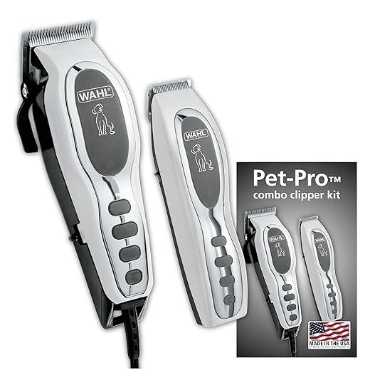 WAHL Pet-Pro Corded Clipper & Battery Trimmer Pet Grooming Combo Kit for Dogs with Light to Thick Coats, The Brand Used by Professionals - Model 9284