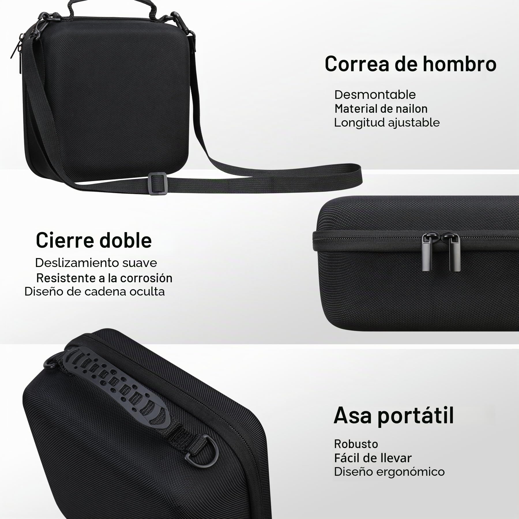 RAIALL Funda para cámara Canon EOS 2000D/4000D DSLR/R50/R50V/R100/250D/R10/R6 Mark II/R8/R5/ Nikon D7500/ para cámara DSLR Sony, Funda rígida de Transporte, Bolsa Protectora de Viaje, Negro.