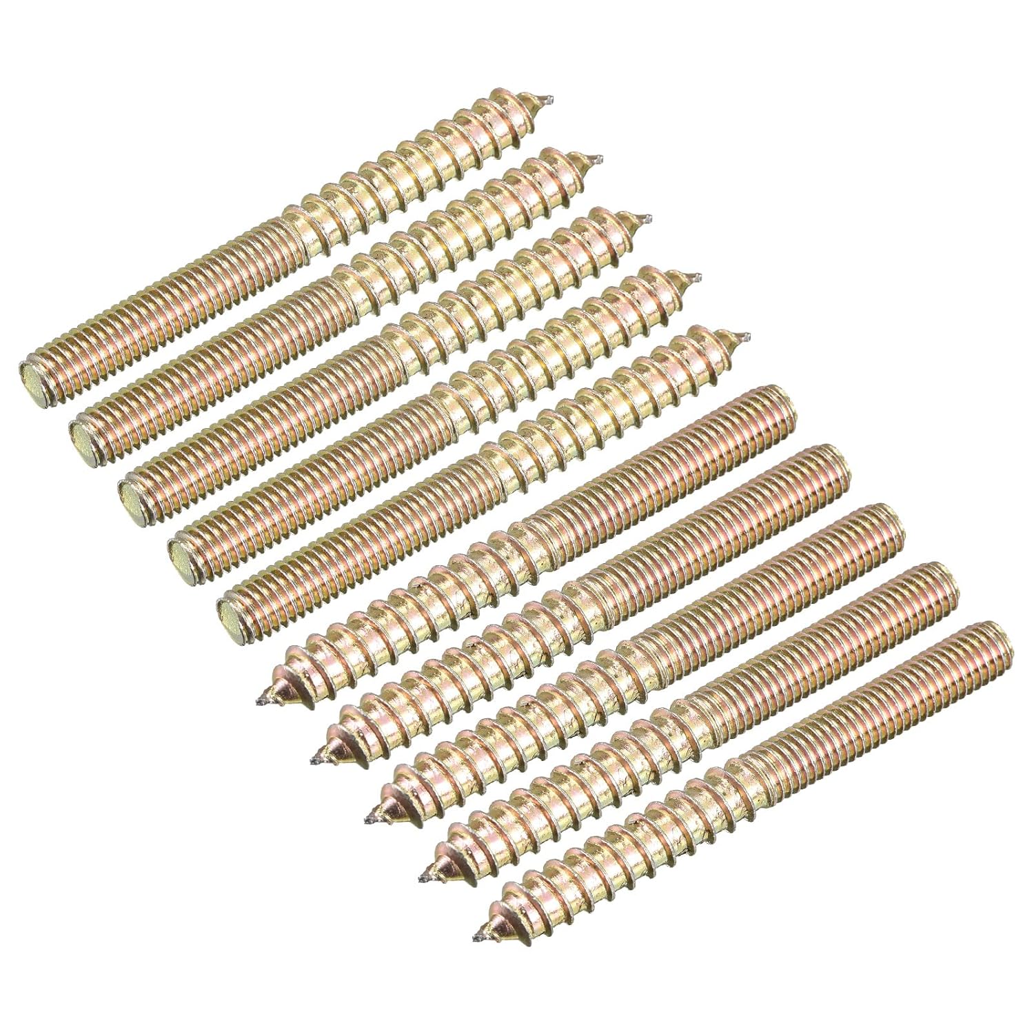 uxcell M8x80mm Hanger Bolts, 12pcs Double Ended Thread