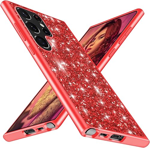 for Samsung S22 Ultra Case Glitter Slim Sparkle Diamond TPU Bumper Full Body Sho