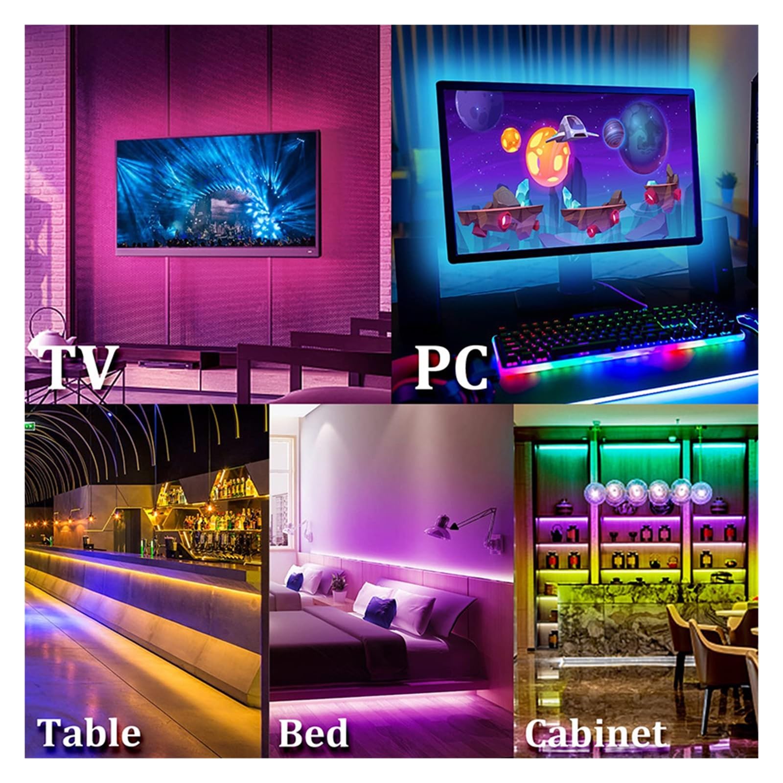 5 m 5050 zestaw taśm świetlnych LED 5 V niskiego napięcia aplikacja Bluetooth pilot TV tło atmosfera taśma świetlna 5050 RGB (18 szt./M)