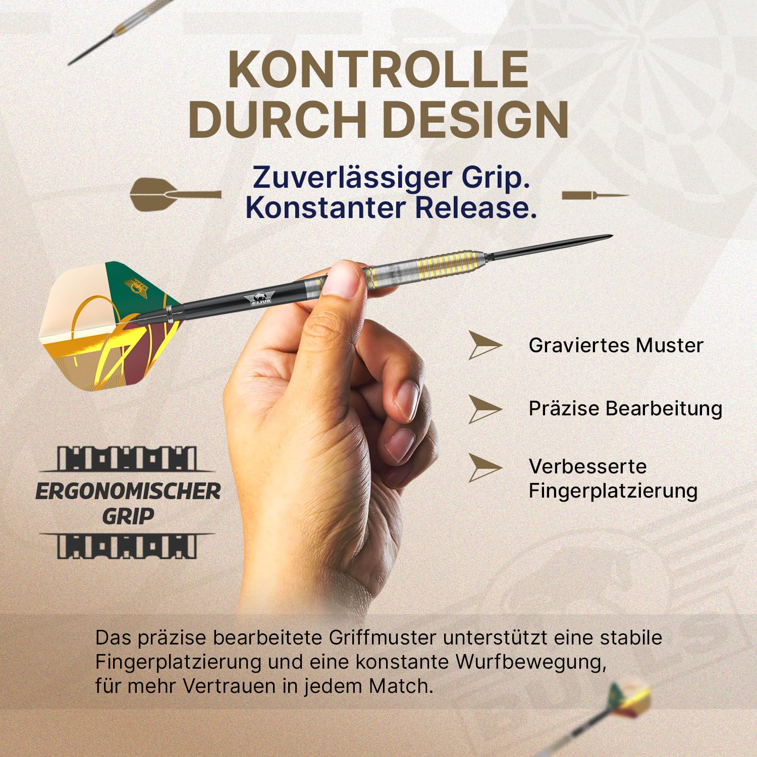 Bull's Vintago Ghost 90% Tungsten Steeldarts - Dartpfeile Metallspitze mit Micro, Ring und Delta Grip für konstante Kontrolle - CP Point System, Tropfenform, 21g/23g/24g/28g, 3er Darts Set