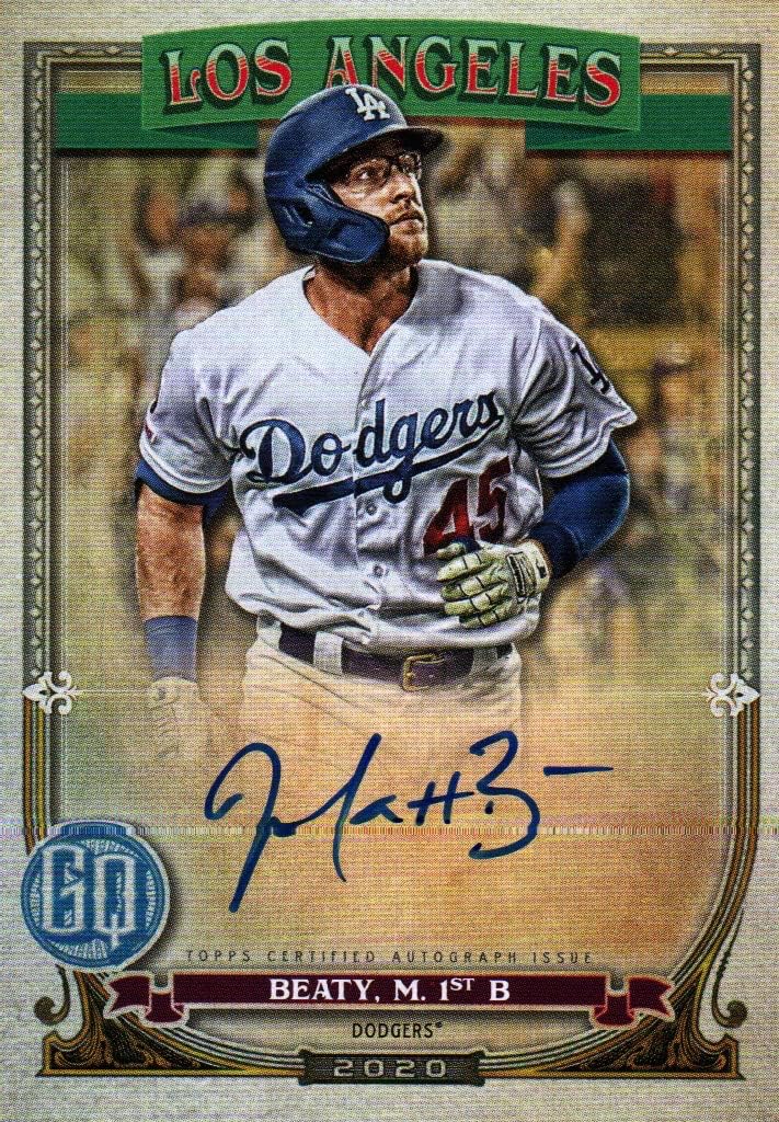 Matt Beaty Autographed Oncard Gypsy Queen Rookie Collectible Baseball Card - 2020 Topps Gypsy Queen Rookie Baseball Card #GQA-MBE (Dodgers) Free Shipping