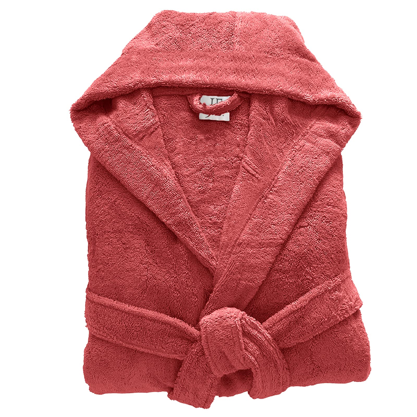 Mens Ladies Unisex Egyptian Cotton Terry Towelling Shawl Collar And Hooded Bathrobe — view 9