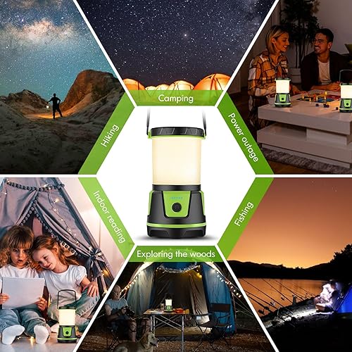 Miniatura 5 de Linterna de camping recargable de 3000 lúmenes, linterna LED con 5 modos, IP54 impermeable, batería de 7500 mAh, luz brillante portátil para cortes