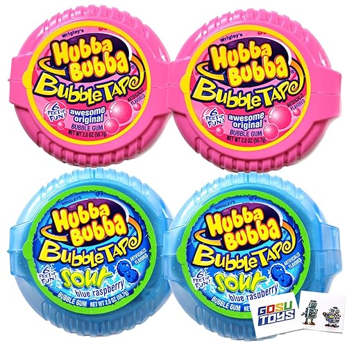 Wrigleys Hubba Bubba - Cinta de burbujas paquete de 4 con 2 calcomanías Gosutoys disponible en Yaxa Guatemala