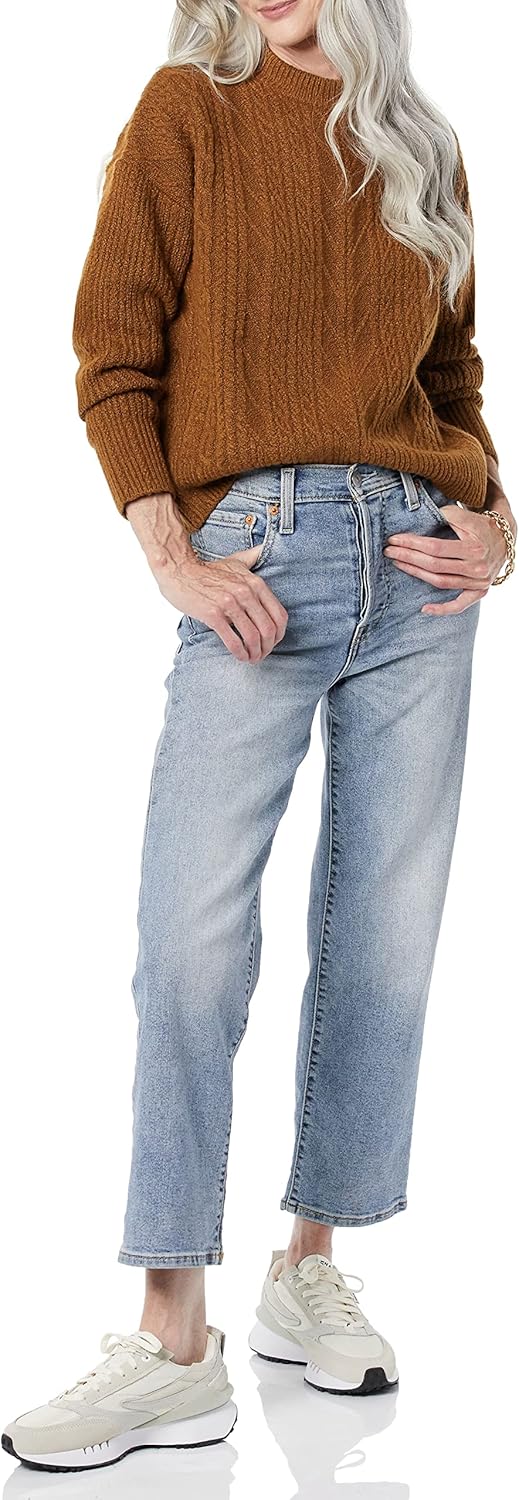 Amazon Essentials Women's Cable Knit Sweater, Soft-Touch Modern Crewneck - Image 3