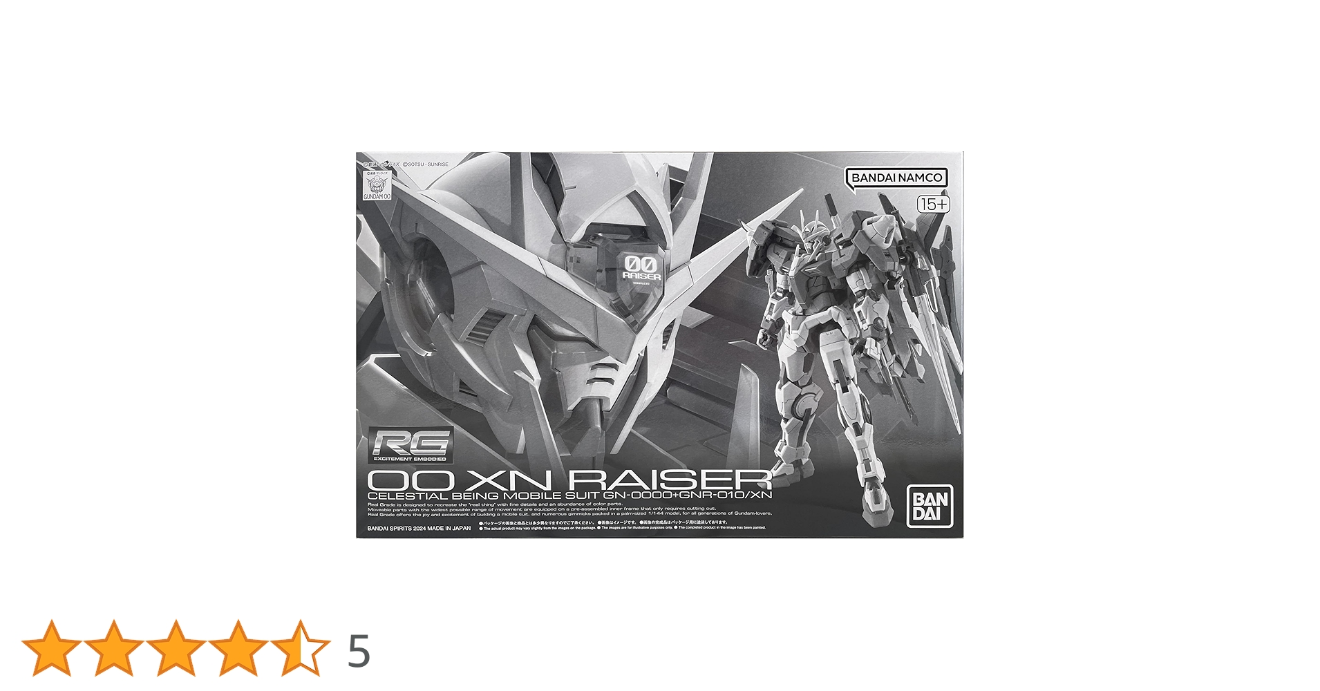 BANDAI - RG 1/144 GN-0000+GNR-010/XN ダブルオーザンライザー 機動戦士ガンダム00V(ダブルオーブイ) プラモデル(5062196) バンダイスピリッツ RG 1/144 ダブルオーザンライザー【2次：2024年5月発送