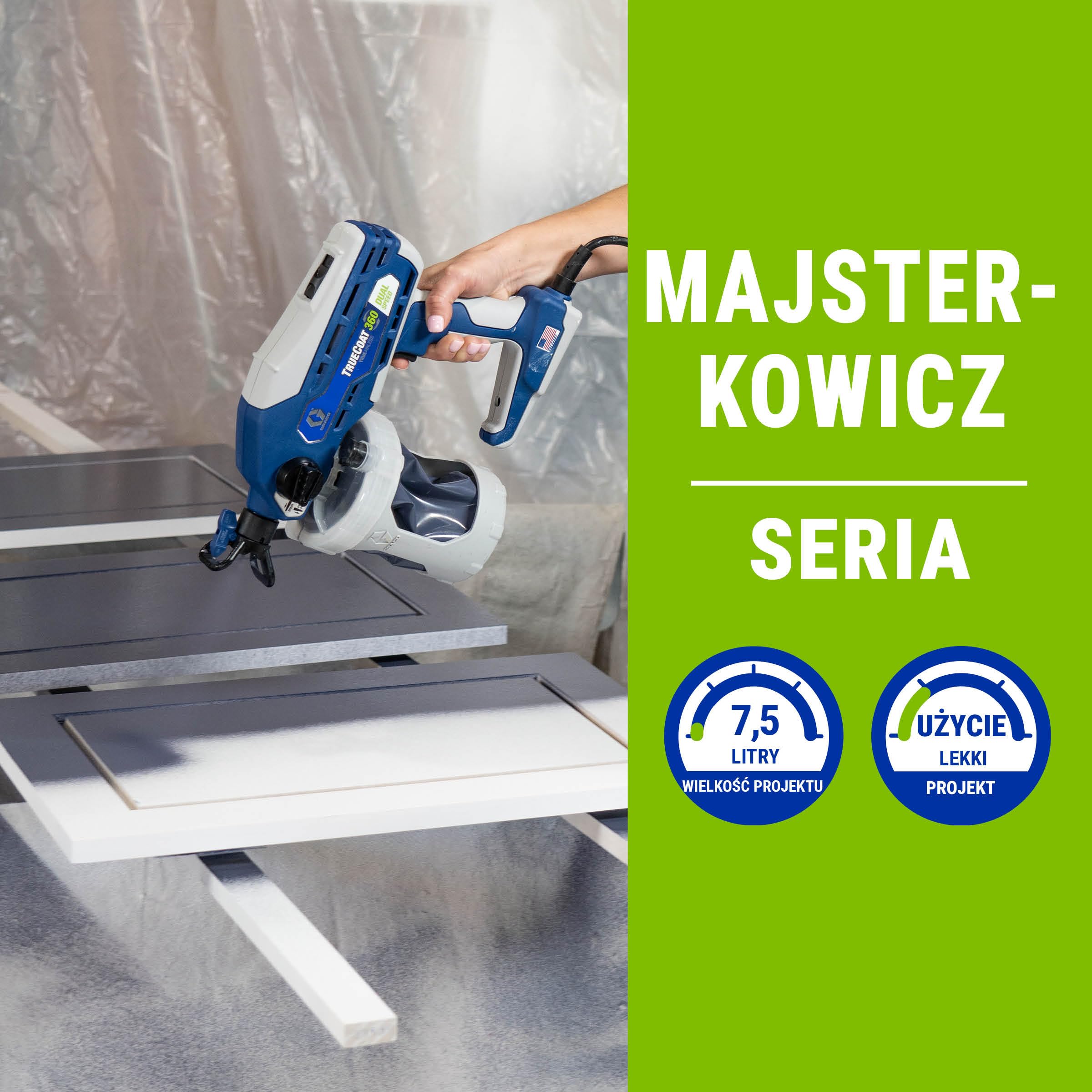 Magnum by Graco 26D520 TrueCoat 360 Dual Speed - Ręczne, przewodowe Airless system natryskowy, Model UE, użytku domowego, do małych dekoratorskich projektów (maks. ciśnienie 138 bar)