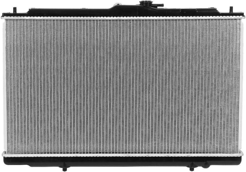 DNA Motoring OEM-RA-2375 Factory Style Aluminum Radiator Compatible with 01-03 Acura CL V6 AT,28-1/4" W X 16-1/4" H X 5/8" D,1-1/4" Inlet / 1-1/4"Outlet