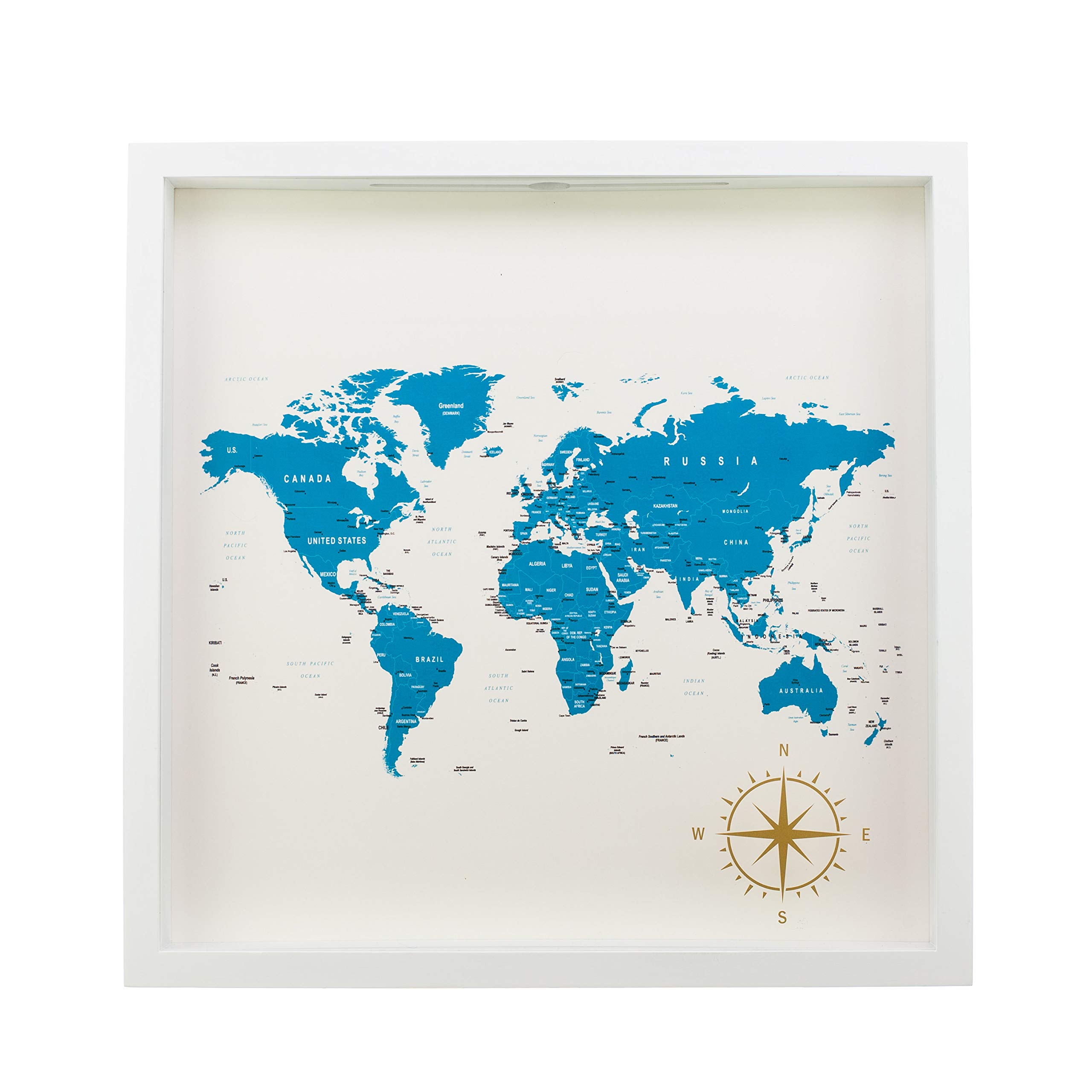 Blue World Atlas grand format : grand atlas géographique mondial illustré