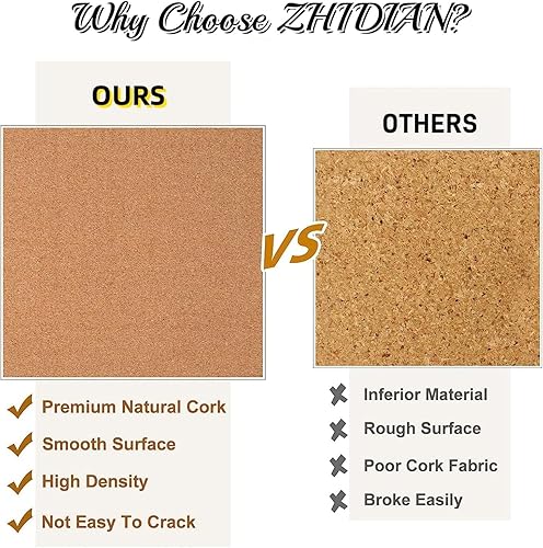 Miniatura 5 de Rollo de tablero de corcho de 48 x 24 pulgadas, 14 pulgadas de grosor, sin adhesivo, decorativo, grande, para paredesoficina, tablero de corcho