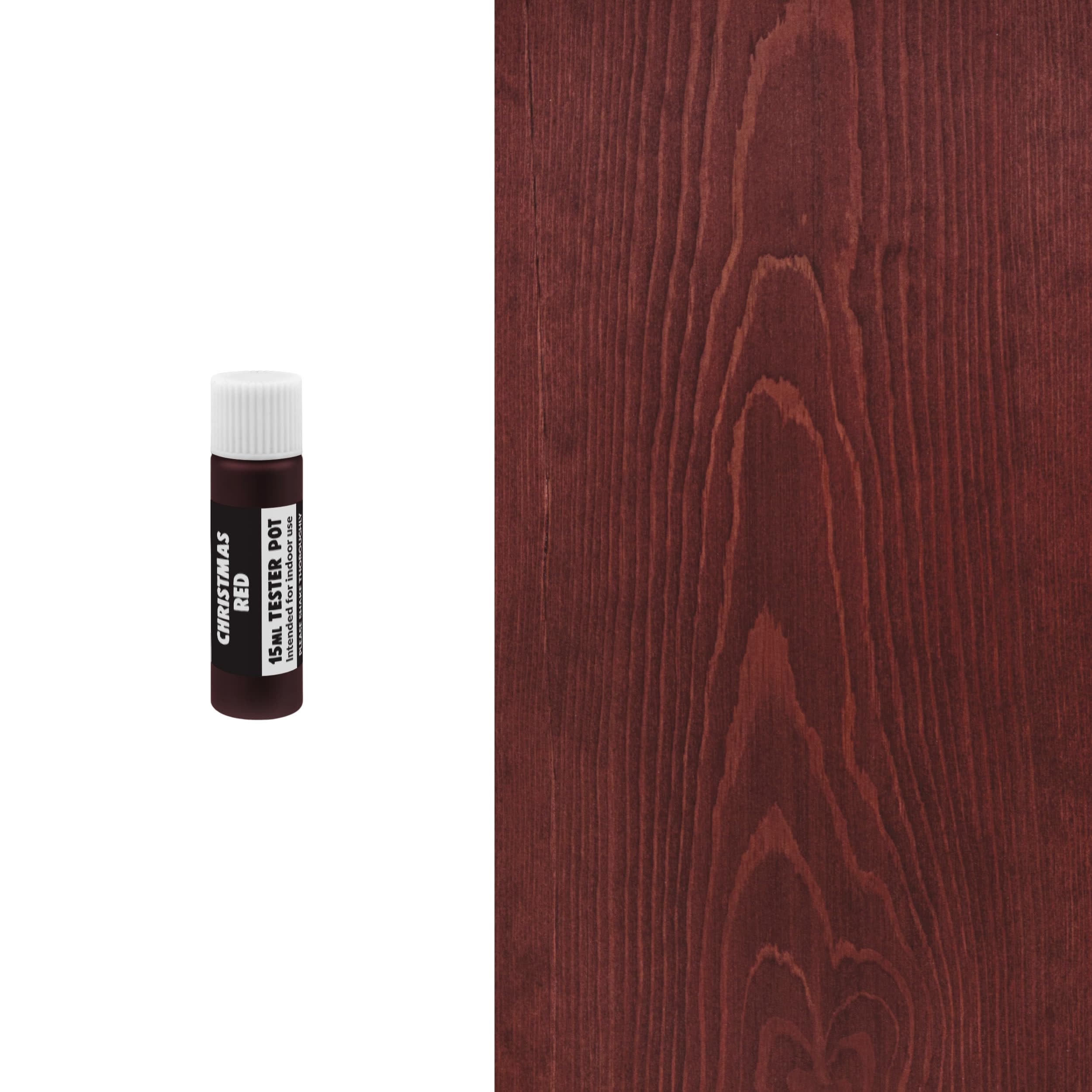 Littlefair's | Water Based Wood Dye | Special Colours Range | Indoor and Outdoor Use | Environmentally Friendly | Christmas Red (15ml Tester Pot)