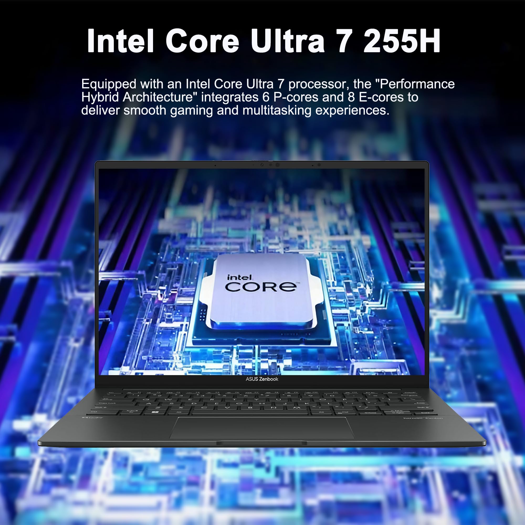 ASUS Zenbook 14 Creator Laptop 14" WUXGA Lumina OLED Touch (500nits HDR, 100% DCI-P3) Intel 16-core Ultra 7 255H (Up to 13 Tops) 16GB RAM 512GB SSD for Business Work Win11 ICP Hub w/Copilot AI