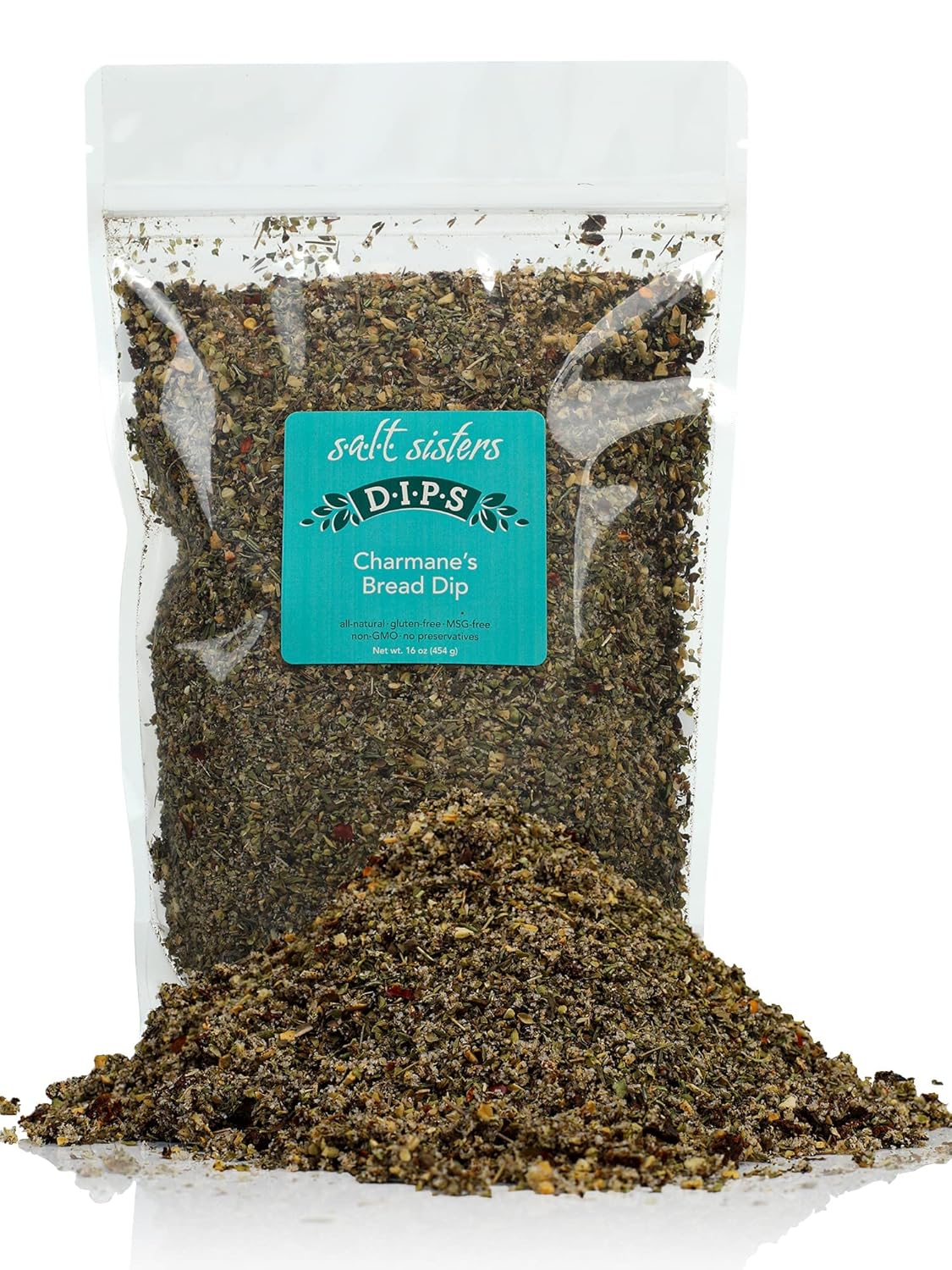 s.a.l.t sisters Charmane's Bread Dip - Value Size Bold Italian Herb & Spice Blend for Extra Virgin Olive Oil Dipping - Versatile Use for Rubs and Dressings - 16 ounces / 1 pound