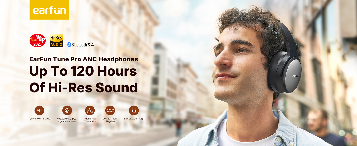 Amazon.com: EarFun Tune Pro Active Noise Canceling Headphones