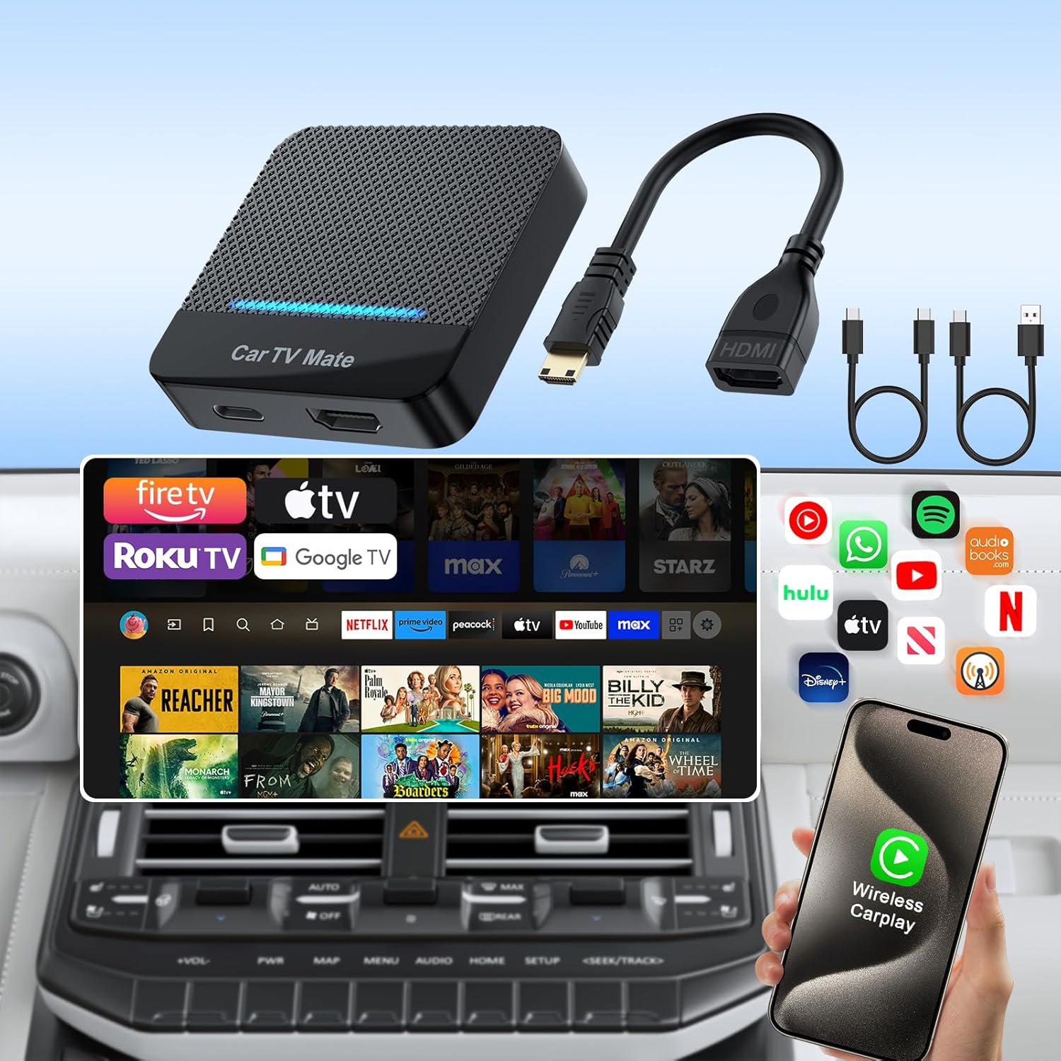 ottcast Car TV Mate　max Fire TV StickHD Ottocast Car TV Mate 2024 Car TV Stick Converter with 2K