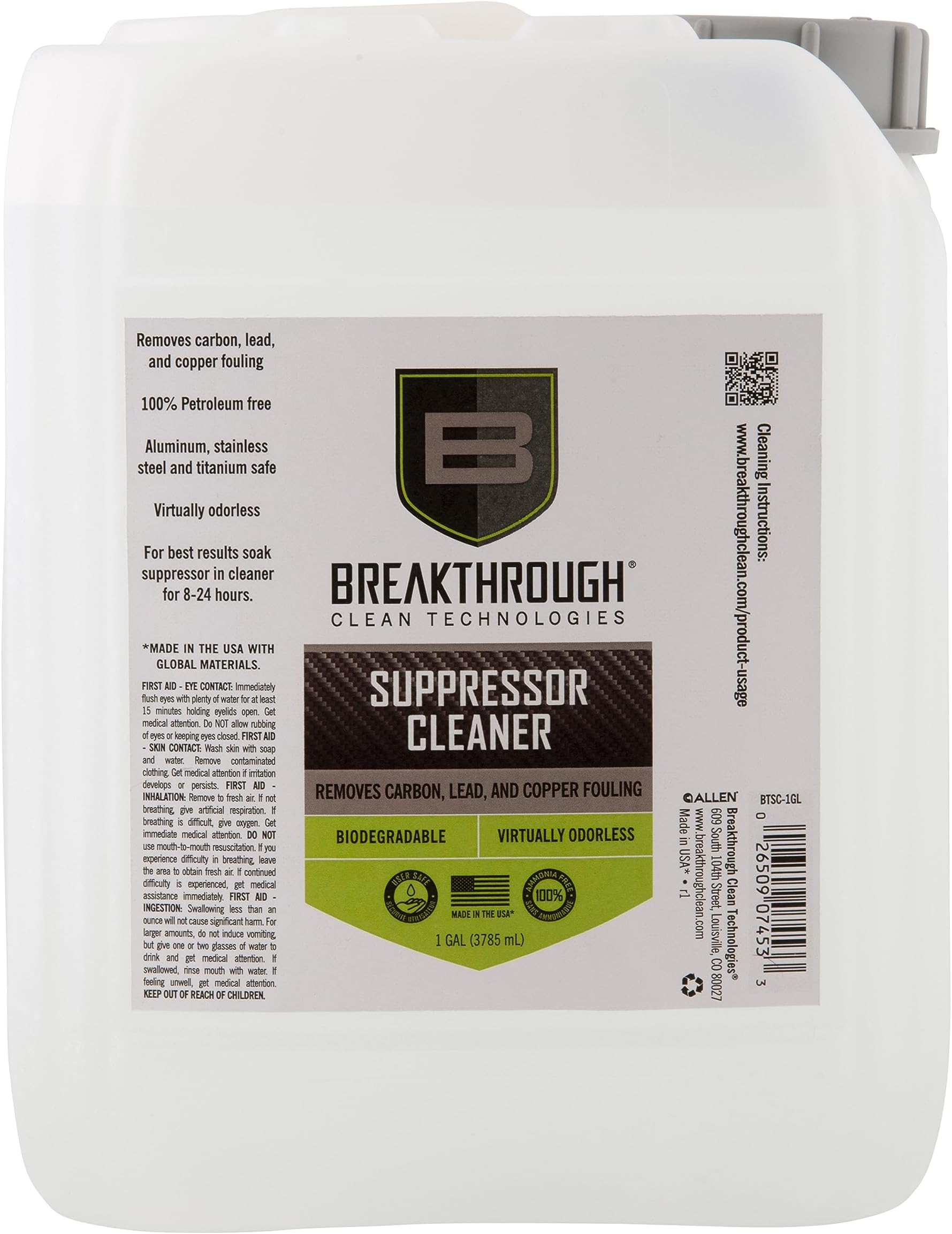 Breakthrough Clean Technologies Suppressor Cleaner