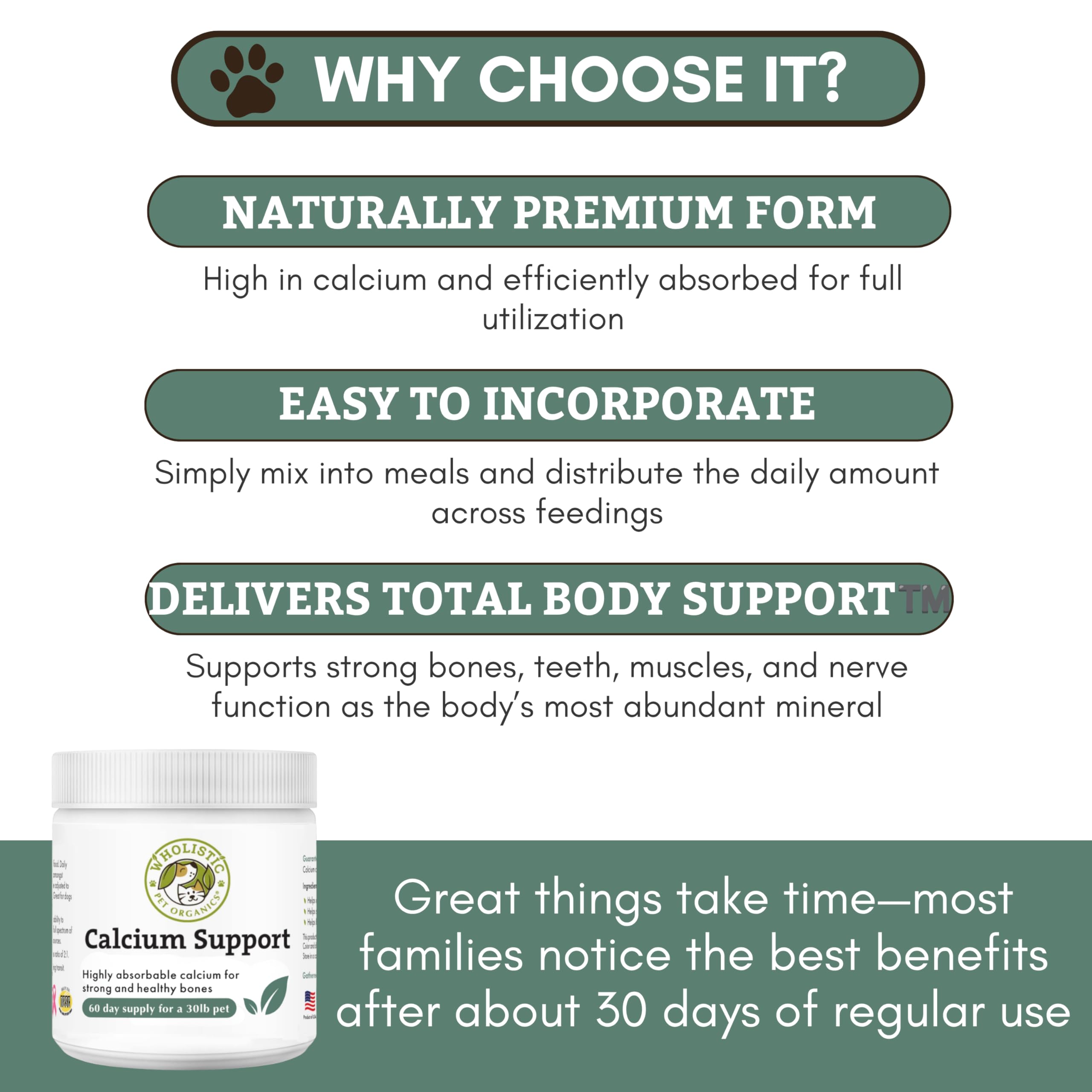 Calcium for Dogs and Cats, 60 Scoops — Amazon image 5