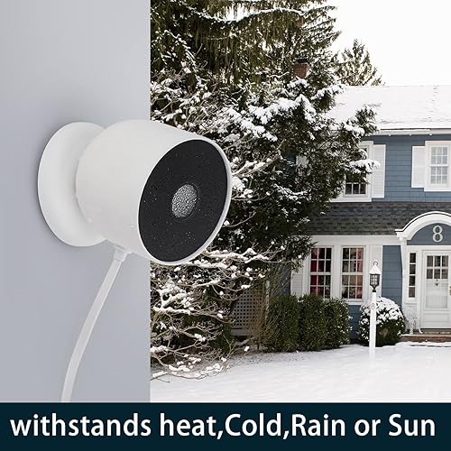 Miniatura 3 de iTODOS Paquete de 2 cables de alimentación de 20 pies para Google Nest Cam (batería), cable de repuesto, resistente a la intemperie al aire libre,