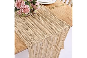 Socomi Cheesecloth Gauze Table Runner 13 Feet