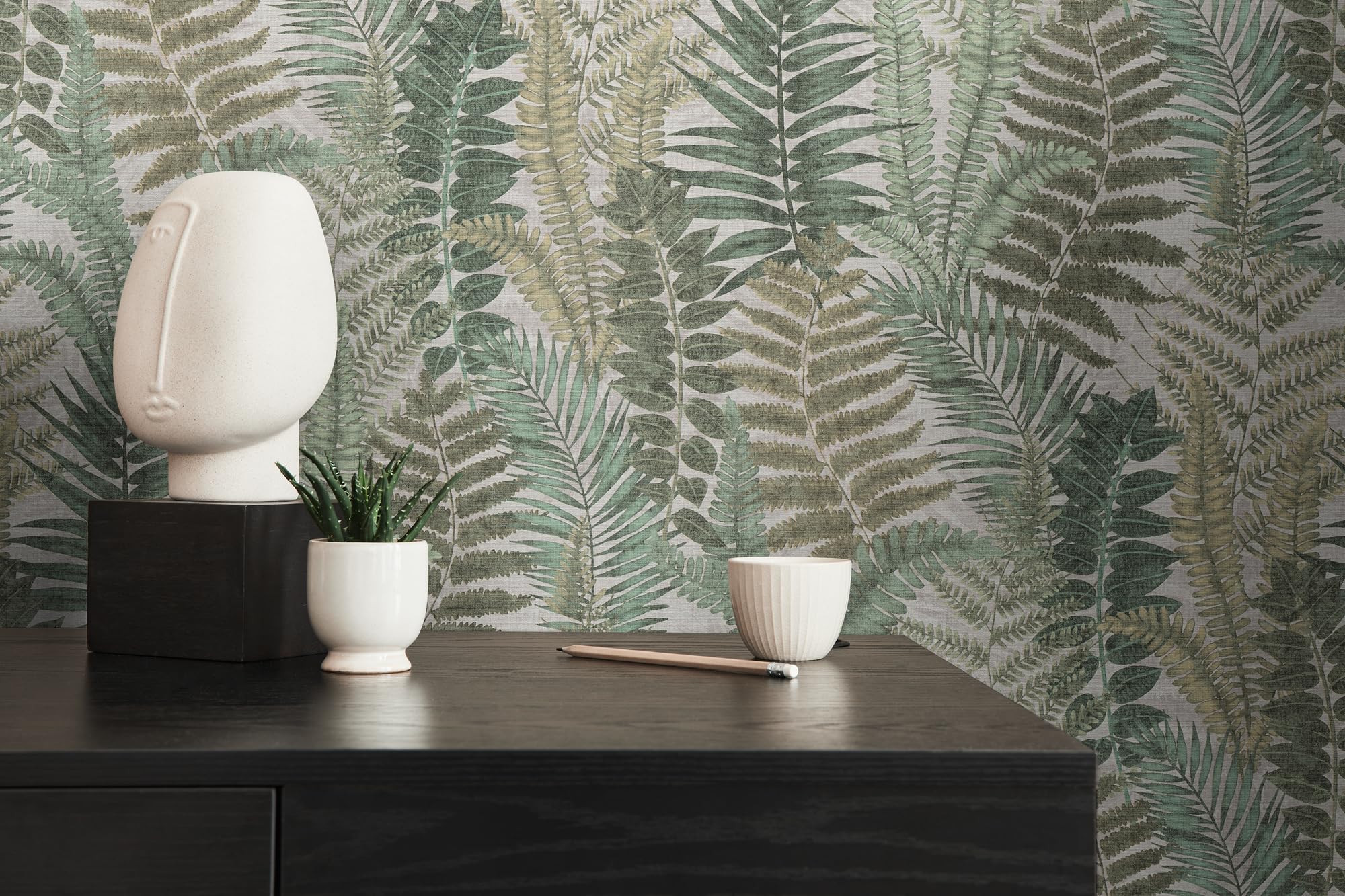 Livingwalls Non-Woven Wallpaper - Plain Wallpaper 395665 In Green - View #6