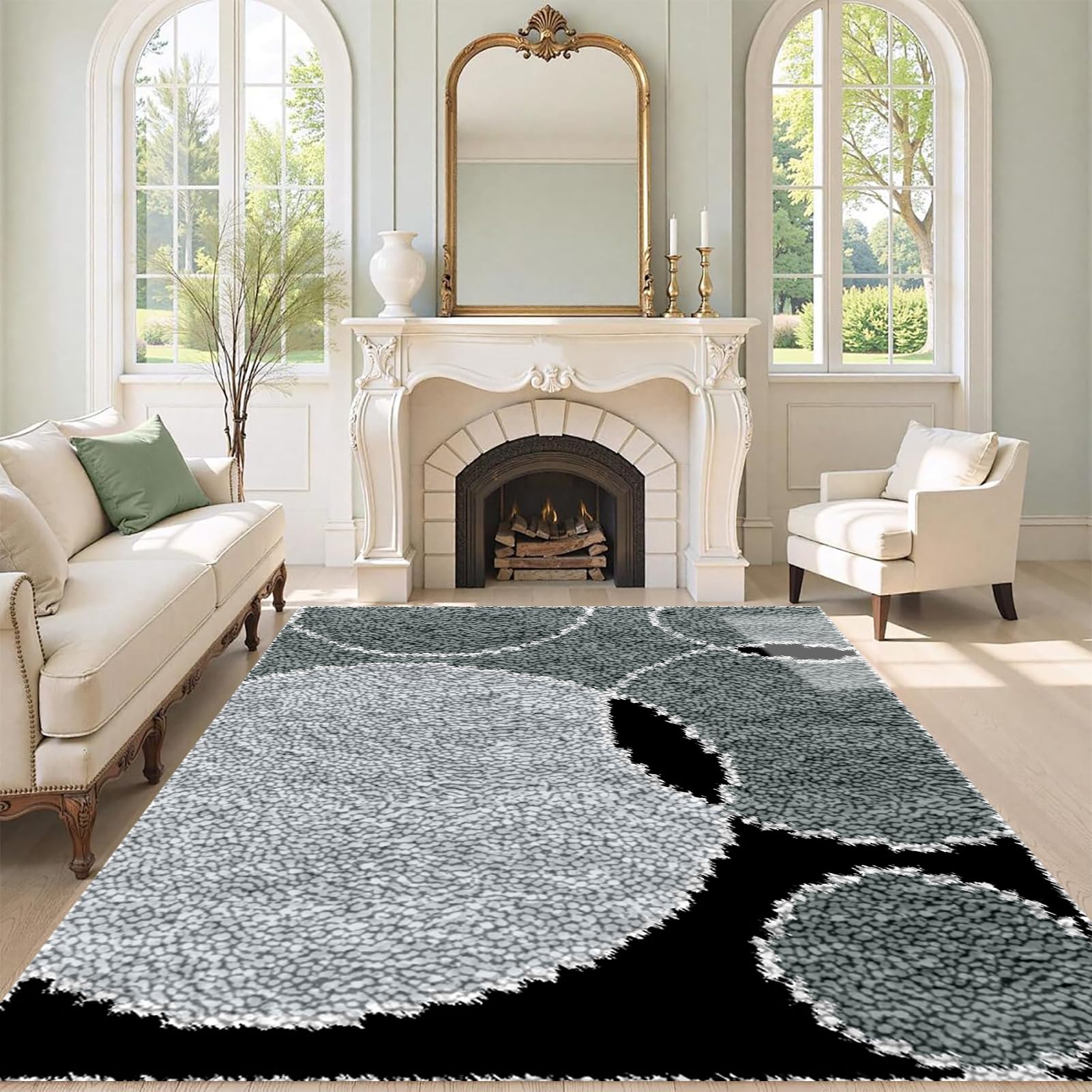 QUIYAEZY Large Latch Hook Kits for Adults, Latch Hook Rug Kits 90x120 cm Tapestry Kits Rug for Beginners, Pre-Printed Pattern Embroidery Carpet Home Decoration, Rug Making Kit for Beginners