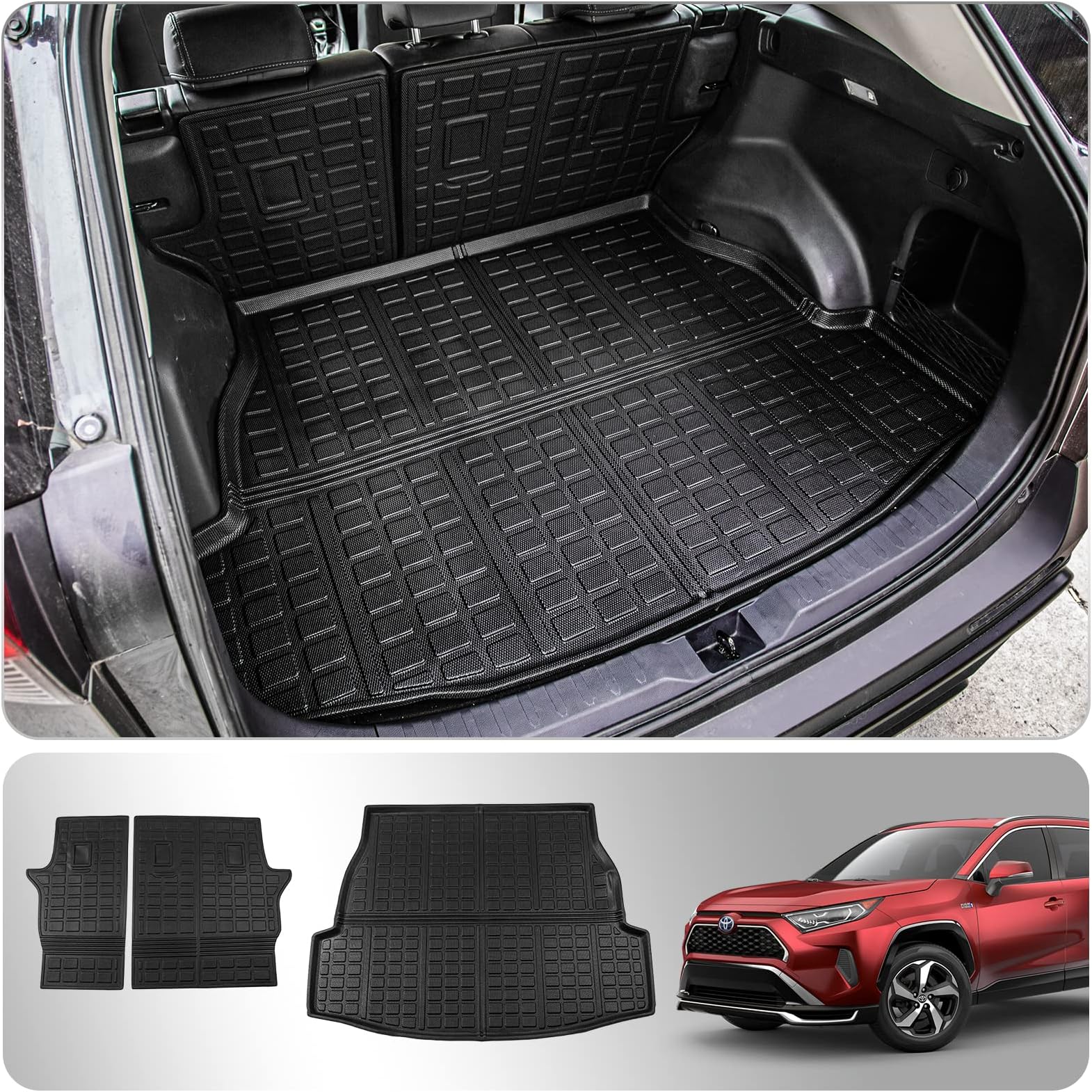 Amazon.com: JTYZSM Rear Cargo Mat & Backrest Mat for 2020-2024 Toyota ...