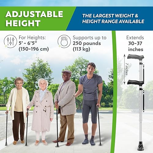 Miniatura 6 de HONEYBULL Walking Cane for Men & Women  Foldable, Adjustable, Lightweight Cane with Air Cushion Tip for Stability & Ergonomic Grip, Heavy Duty