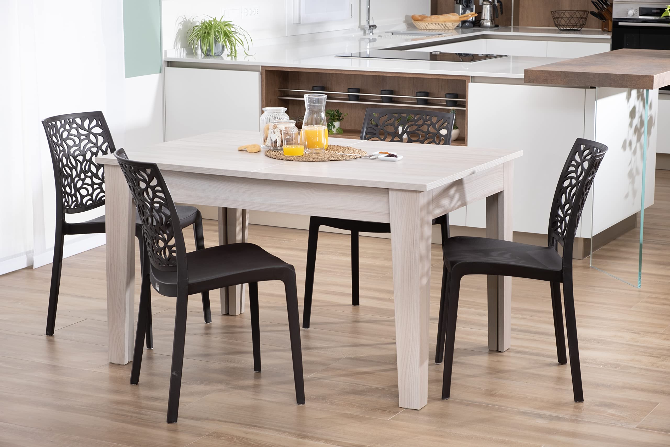 6 Chaises Empilables SIEDITI En Résine Et Fibre De Verre - Pour Intérieur/Extérieur | Noir