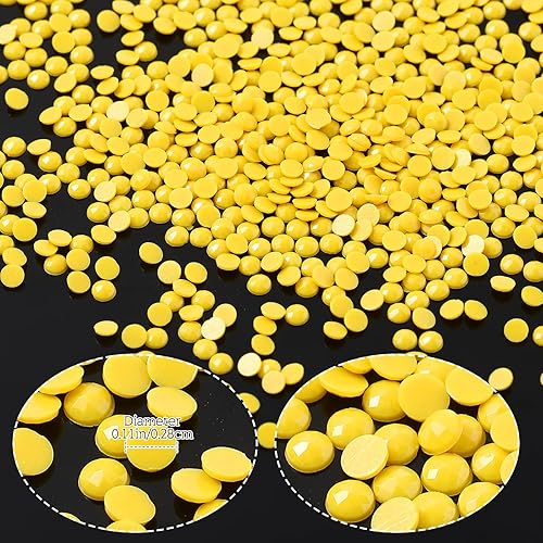 Miniatura 2 de 60000 piezas de diamantes de imitación de 60 colores, cuentas de pintura de diamantes de imitación de fondo plano, cuentas redondas de resina de