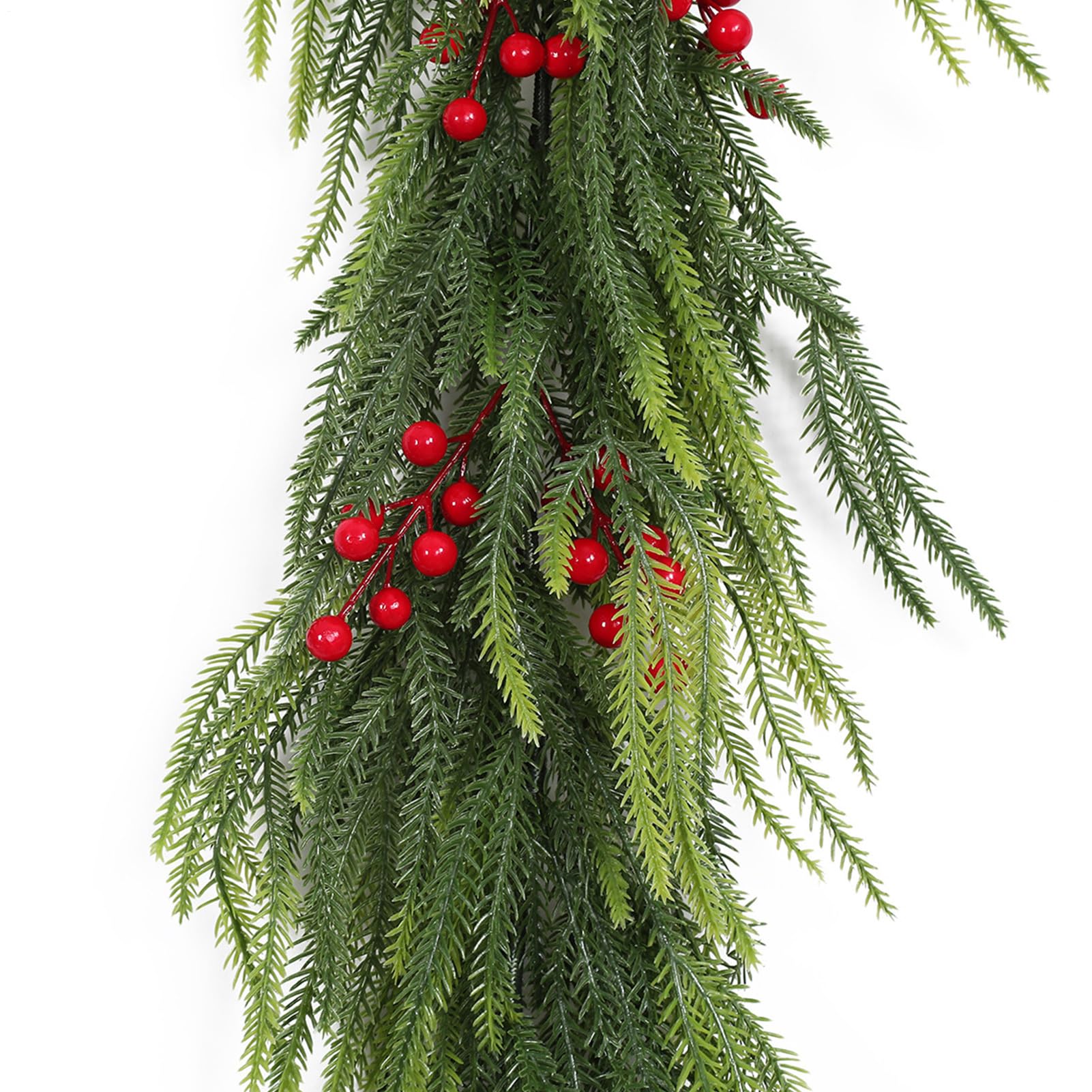 Guirnalda Navideña Guirnalda Realista Reutilizable Para Invierno | Navideño Artificial De Pino Para Chimenea Ventana Pared Mesa Reuniones Sala Jardín