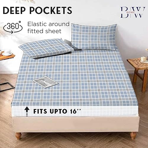 Miniatura 3 de Juego de sábanas de franela cepillada estampada, 100% algodón turco, muy suave, cálido y acogedor, bolsillo profundo y transpirable, juego de 4