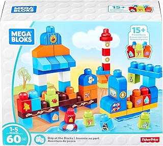 Mega Bloks Juguete Gran Aventura de Pesca, 60 Piezas