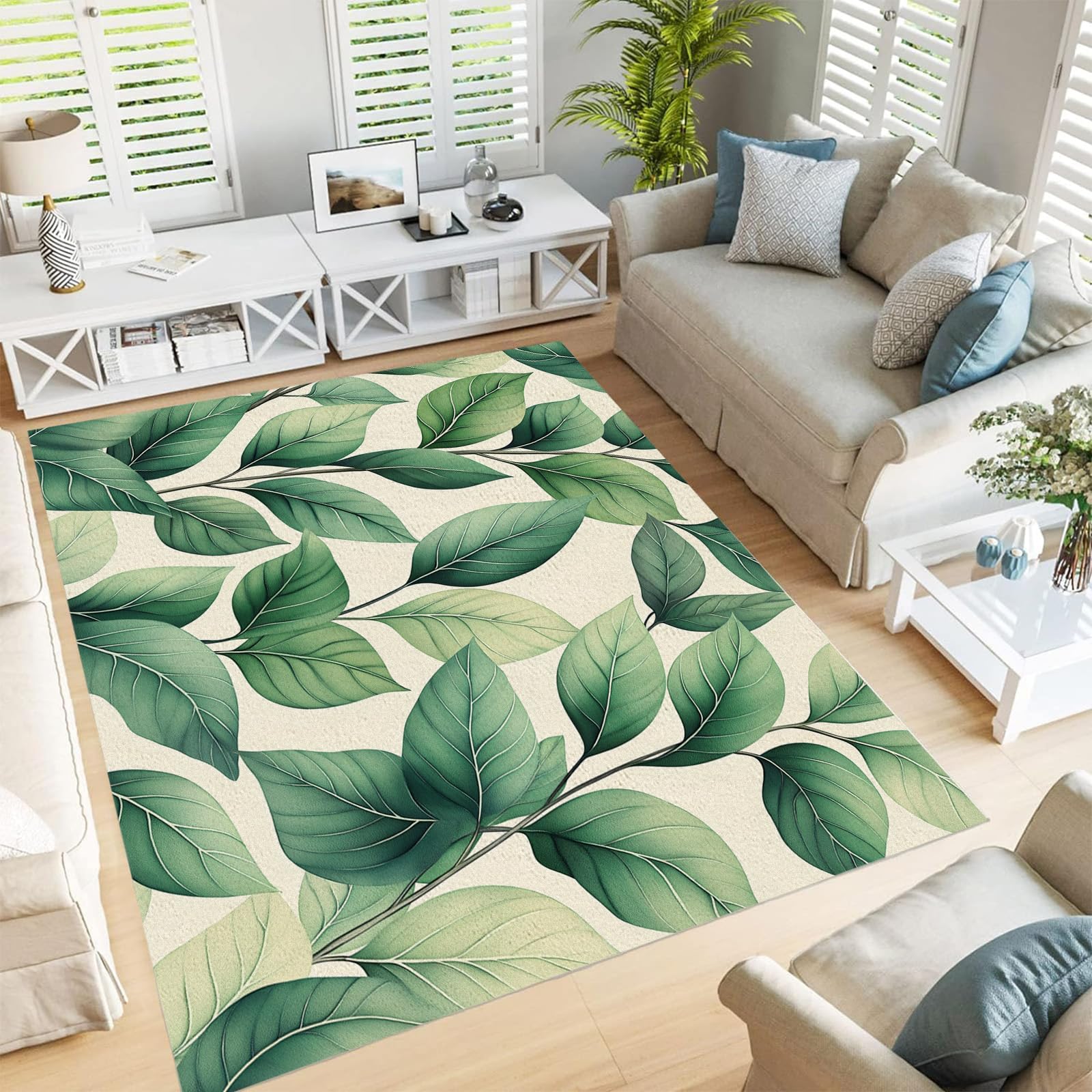 Tapis de décoration grand format pour créer un salon chaleureux et moderne