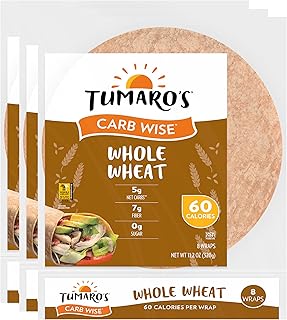 Tumaro's Whole Wheat Carb Wise Wraps - Low Carb - Keto Friendly Sandwich...