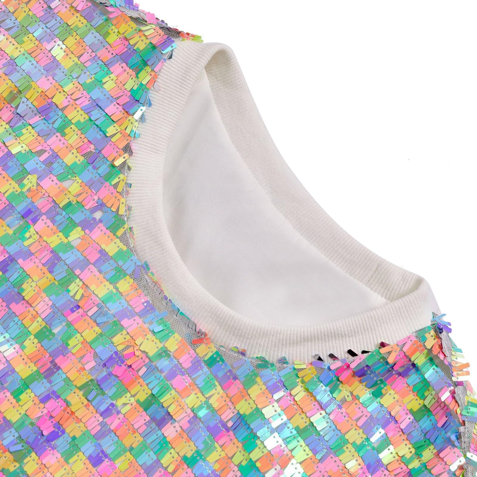 Camiseta De Manga Corta con Cuello Y Lentejuelas Camisas Mujer Grandes Camisetas Tallas Tops Deportivos Larga Ropa Elegante Fiesta Talla Grande Top Tunica Blanca Blusas Camisa