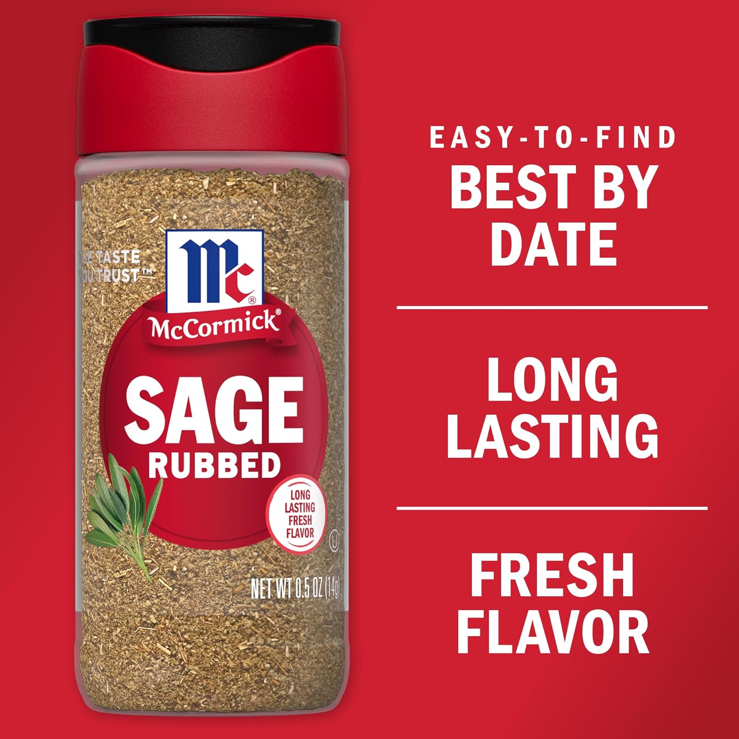 McCormick Rubbed Sage, 0.5 oz (Pack of 6)