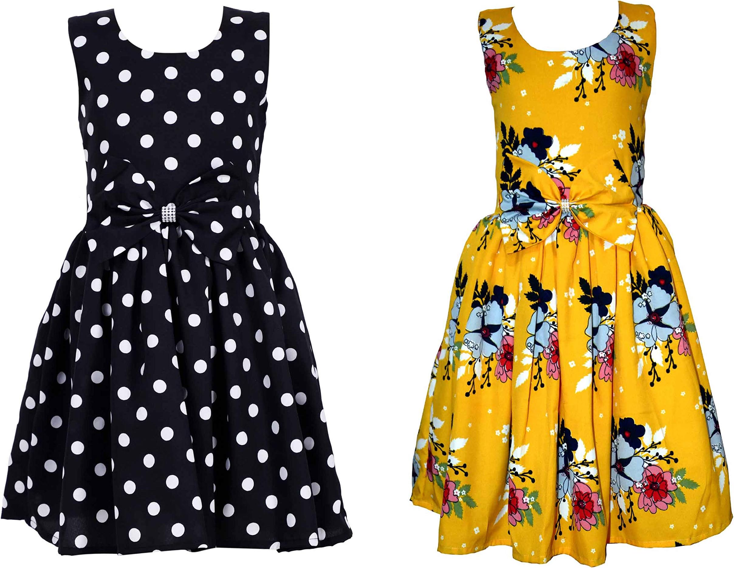 Casual Frock for Baby Girls,Blue Printed and New Blue Printed,Pack of 2