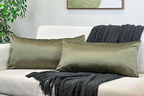 Vista 328 de Aiking Home - Funda de almohada de seda sintética, cierre de cremallera, juego de 2