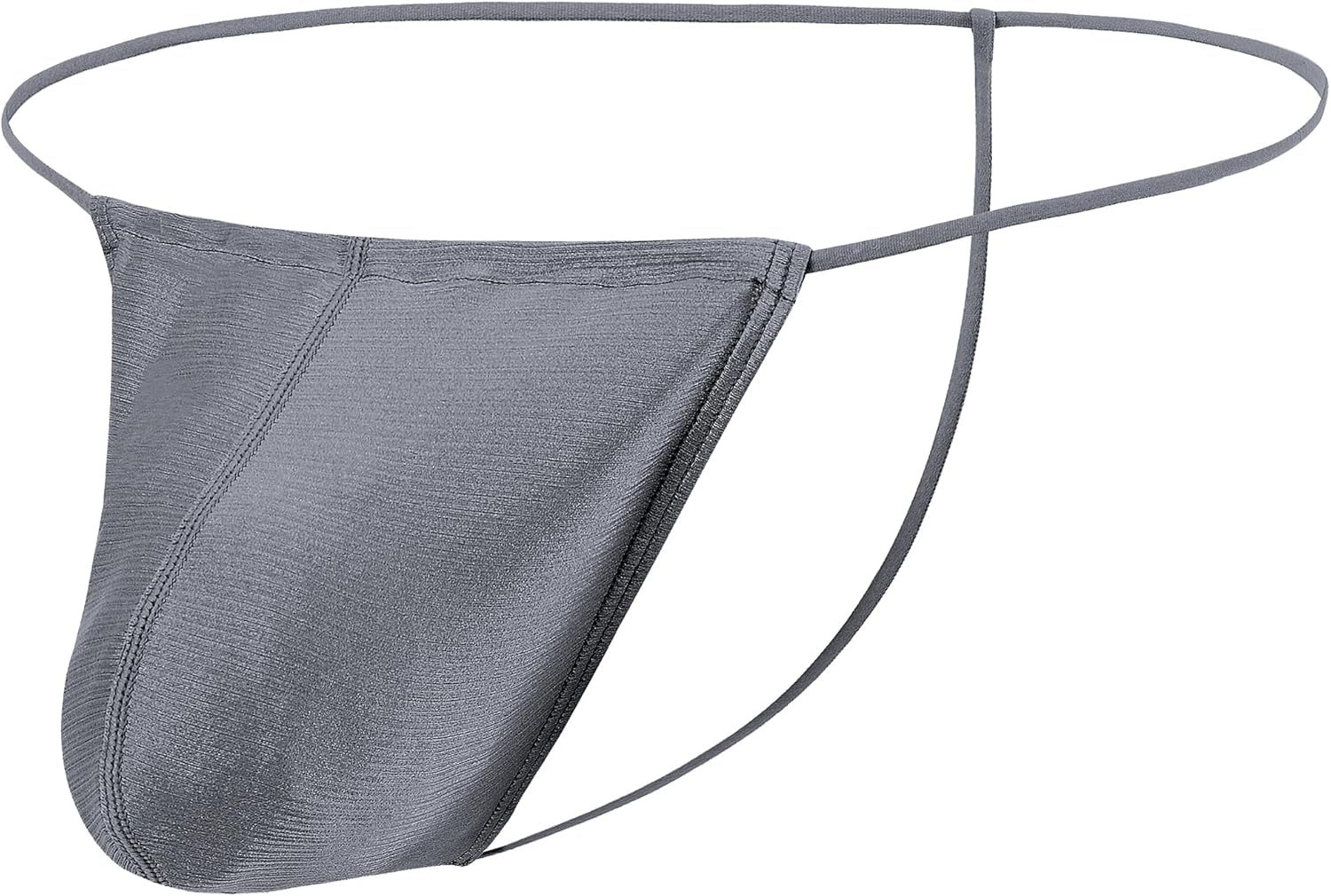 HASWECHYS Men's Sexy T Back Underwears Adjustable Pouch Thongs Silky Low Rise Micro G String Bikini