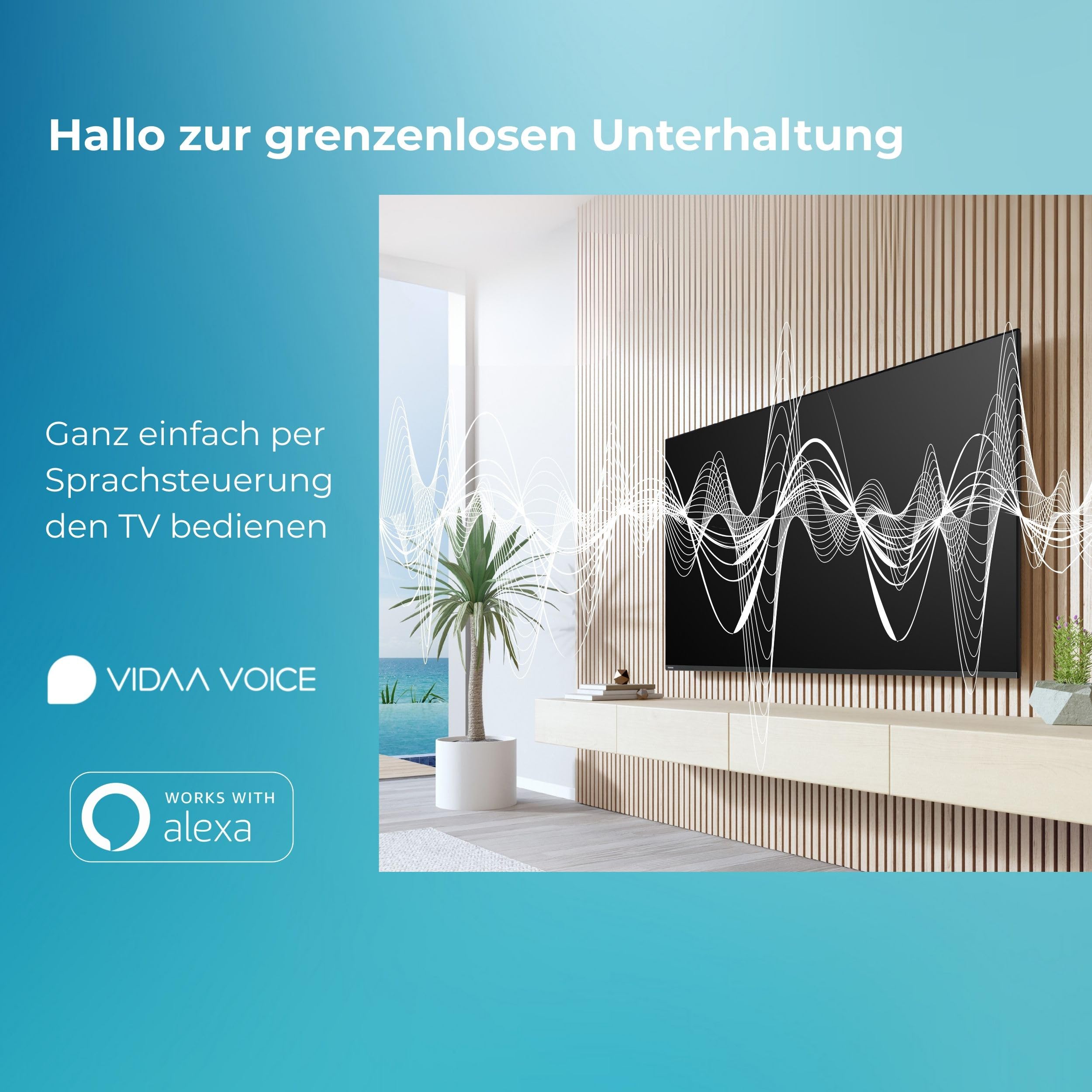 Toshiba 32LV3F63DAZ Fernseher 32 Zoll Smart TV VIDAA Full HD Fernseher HDR Smart TV mit Triple-Tuner, LED TV (2026)