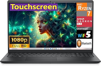 Dell Inspiron 15 3535 Business Laptop 15.6" Touchscreen FHD Display Ryzen 7 7730U Beats Ultra 7 165U, 16GB DDR4, 512GB SSD, AMD Radeon Integrated Graphics, WiFi, Bluetooth 5.0, HD Webcam, Win11P