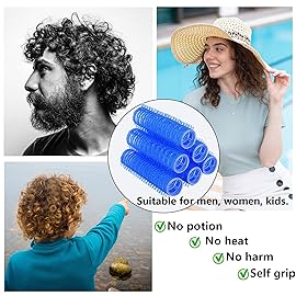MOODKEY 18PCS Self Grip Small Hair Curlers Heatless Roller Hair Curlers Pro Salon Hairdressing Curler DIY Curly Hairstyle Hair Rollers Tools Rat Tail Comb for Women Medium Short Hair(0.8 x 2.4 Inch)