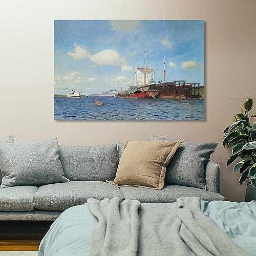 Miniatura 7 de JHART Pósteres artísticos de paisaje levitano de Isaac con impresión artística de pared para colgar fotos de la familia, decoración del dormitorio,