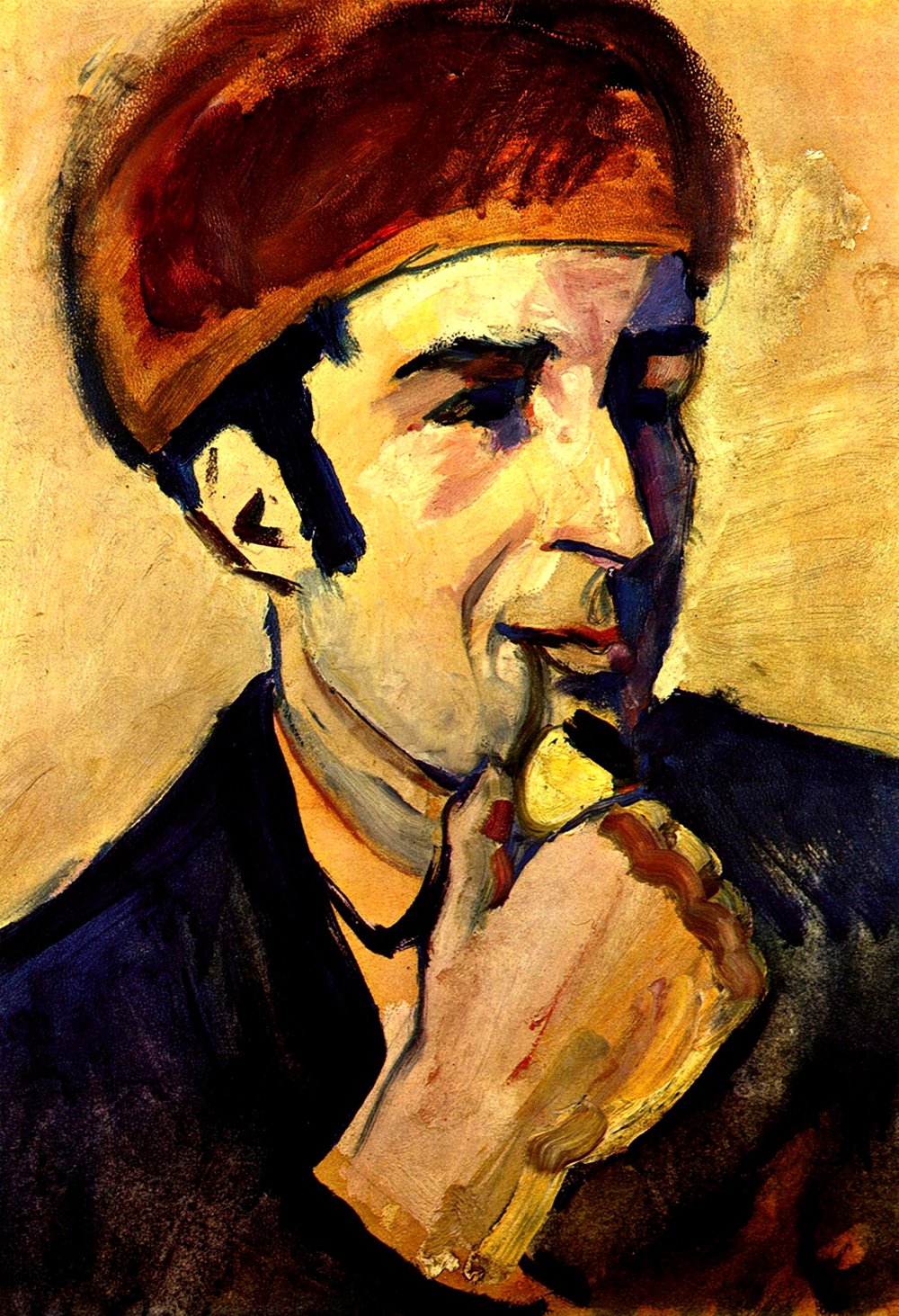 Póster artístico August Macke - Self Portrait, impresión mate de calidad galería
