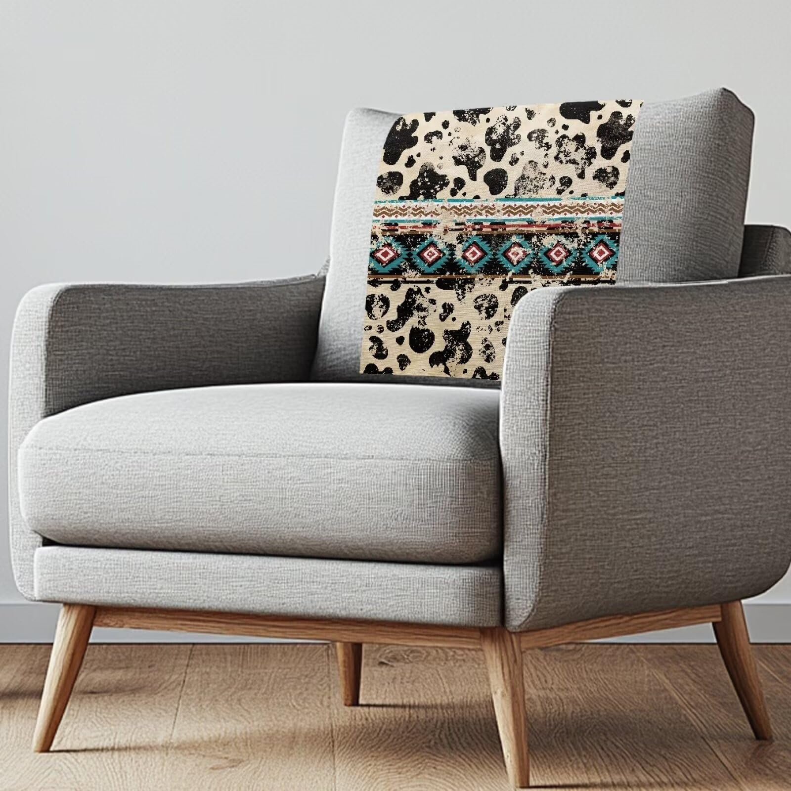 NETILGEN Aztec Leopard Recliner Headrest Cover 3 Pack Sofa Chair Back Headrest Cover for Recliners Furniture Protector Covers for Office Chair Theater Seat — image 1