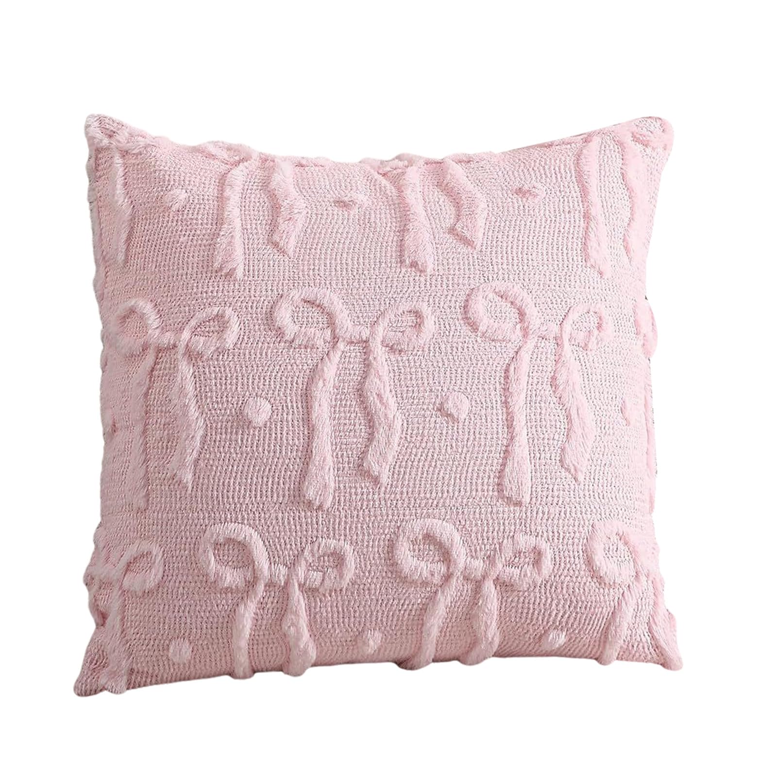 Buxuaaaa Pillow Slipcover Light Decorative Bowknot Accent Sturdy Materials for Sofa or Bed Home Decoration Pillow