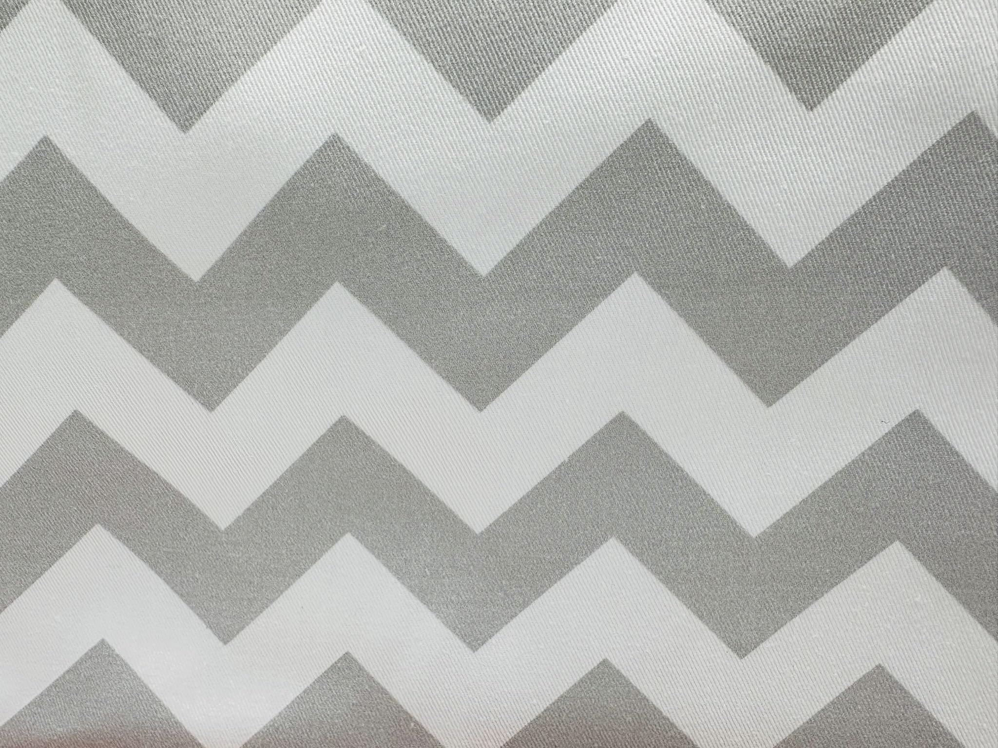 Tessuto di cotone con motivo a zigzag, motivo geometrico, per tende, tappezzeria, cuscini, decorazioni per la casa, 290 cm, extra largo, venduto al metro, grigio